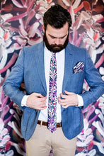 Load image into Gallery viewer, Cotton Tie - Protea Navy