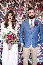 Load image into Gallery viewer, Cotton Tie - Protea Navy