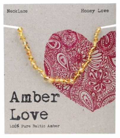 Amber Love Children's Necklace 100% Baltic Amber - Honey Love 33cm