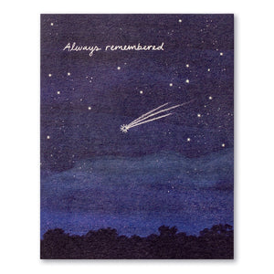 SYMPATHY CARD – ALWAYS REMEMBERED.